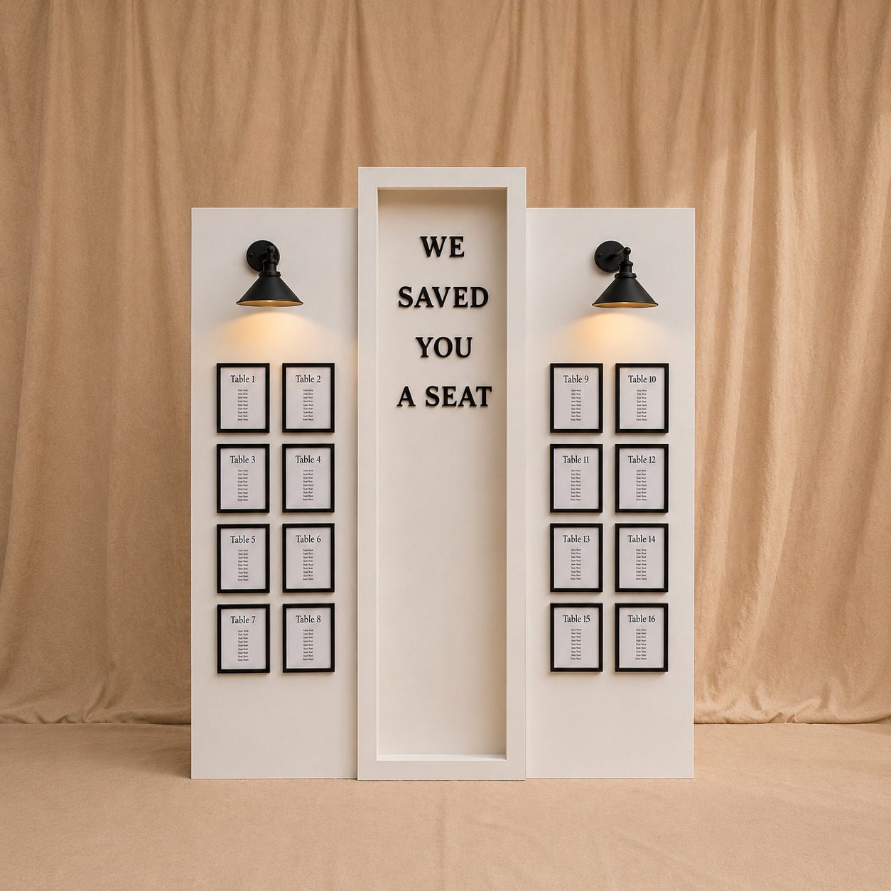 Seating Chart rental for weddings and events in Phoenix, Arizona
